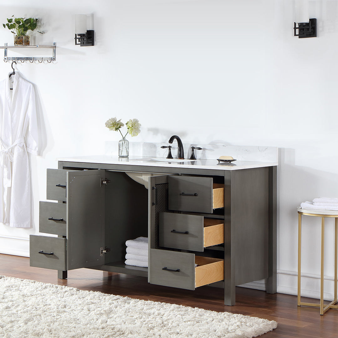 Hadiya 60" Single Bathroom Vanity Set