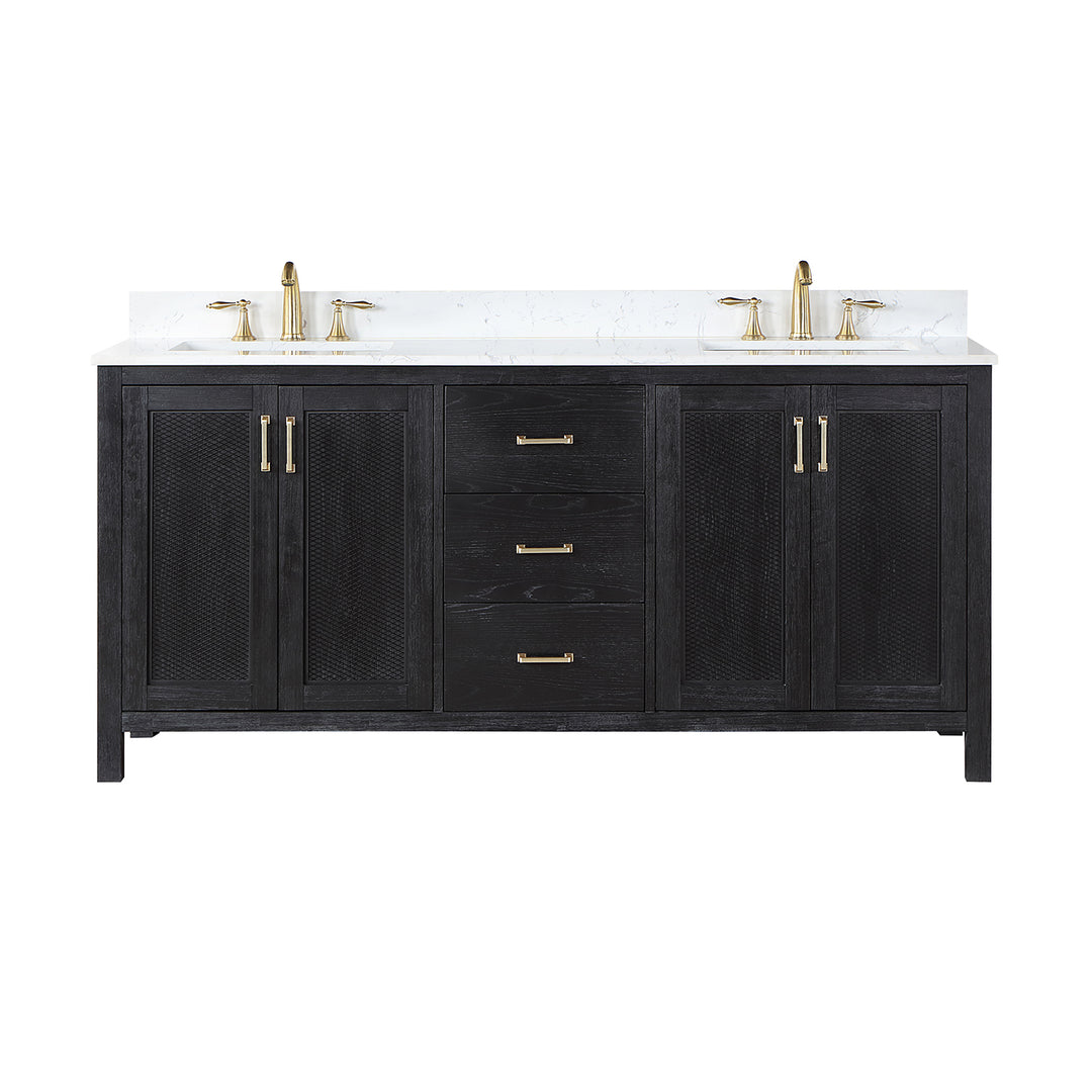 Hadiya 72" Double Bathroom Vanity Set