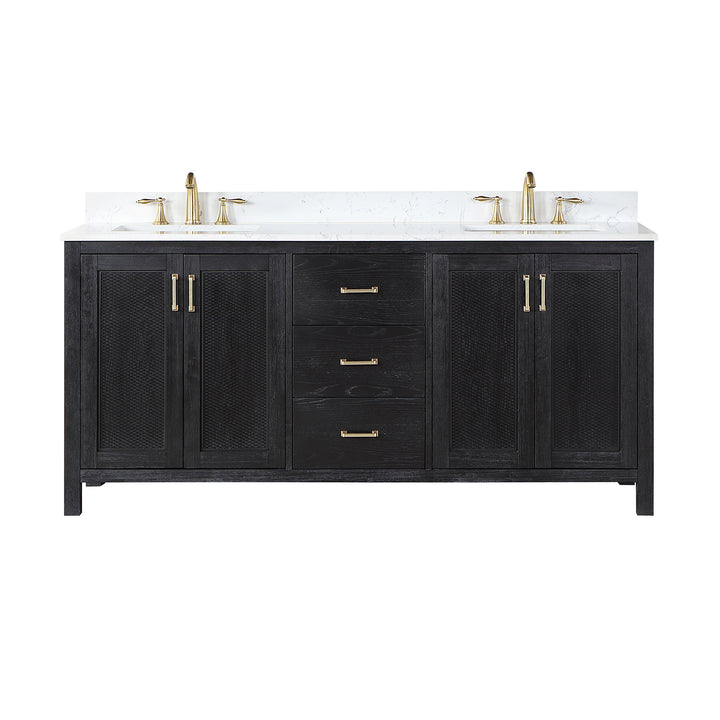 Hadiya 72" Double Bathroom Vanity Set