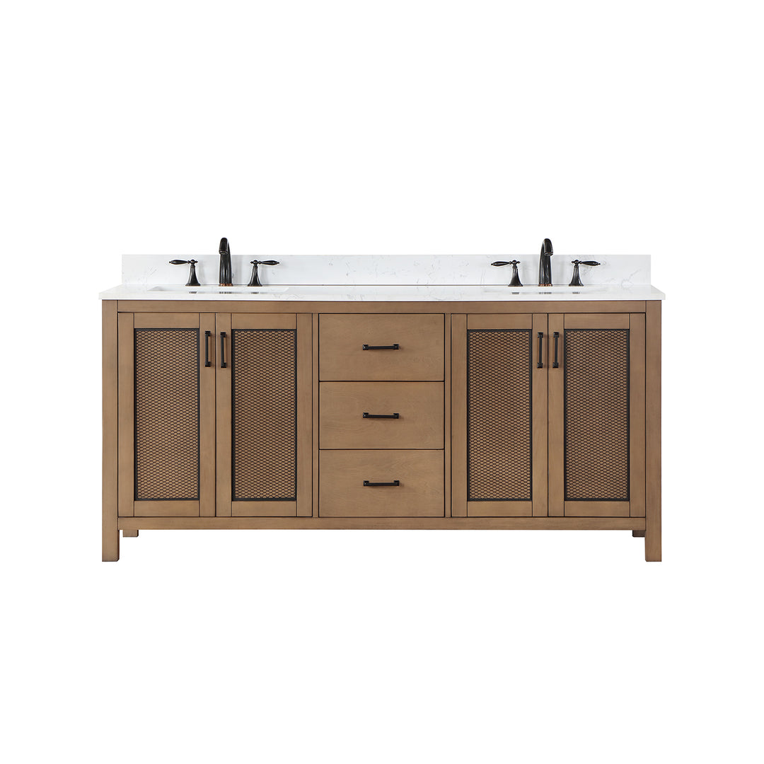 Hadiya 72" Double Bathroom Vanity Set