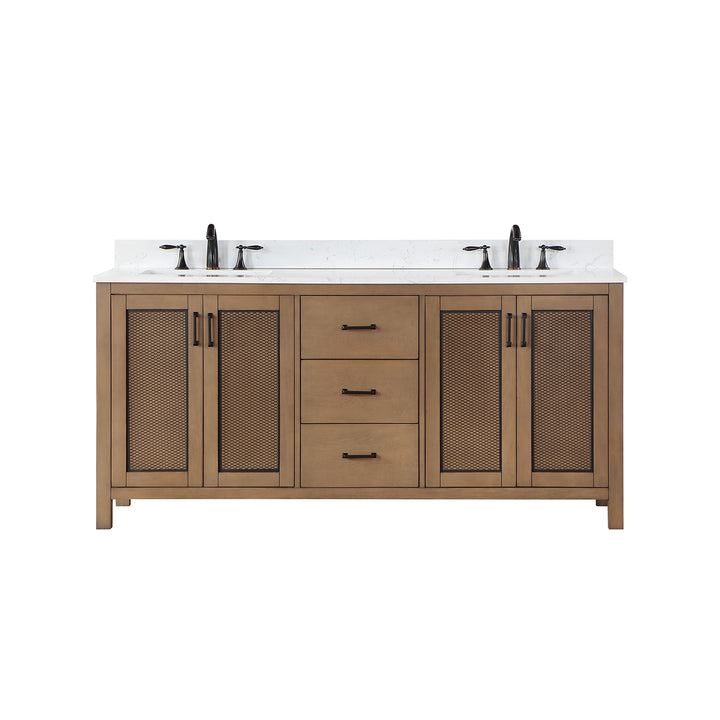 Hadiya 72" Double Bathroom Vanity Set