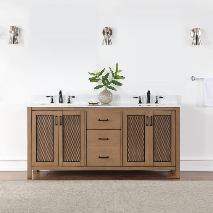 Hadiya 72" Double Bathroom Vanity Set