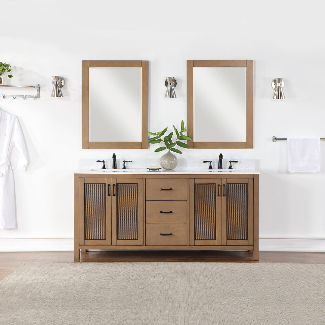 Hadiya 72" Double Bathroom Vanity Set