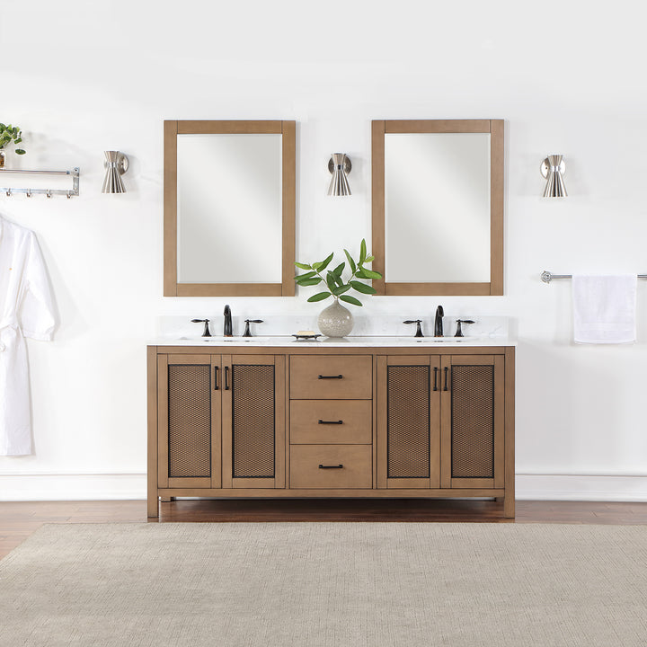 Hadiya 72" Double Bathroom Vanity Set