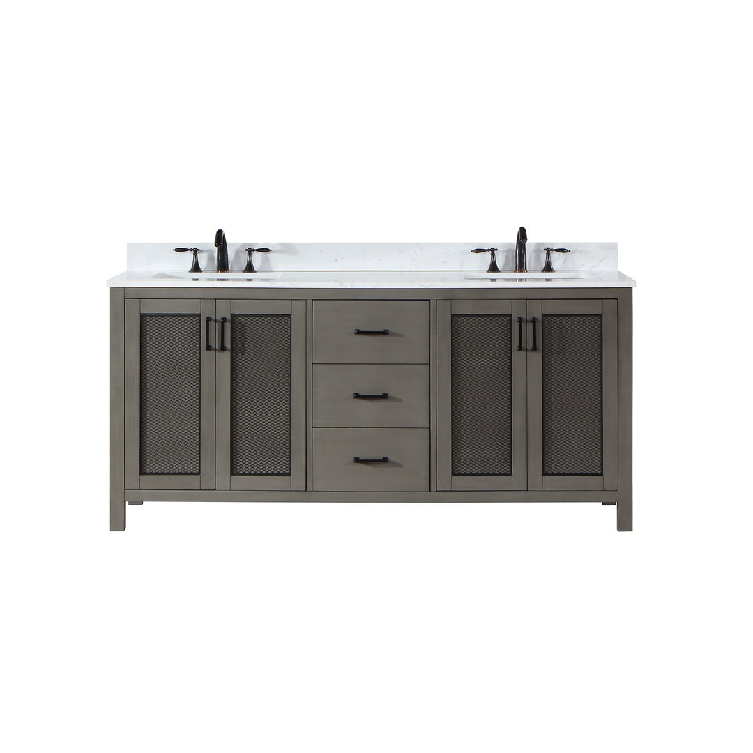 Hadiya 72" Double Bathroom Vanity Set