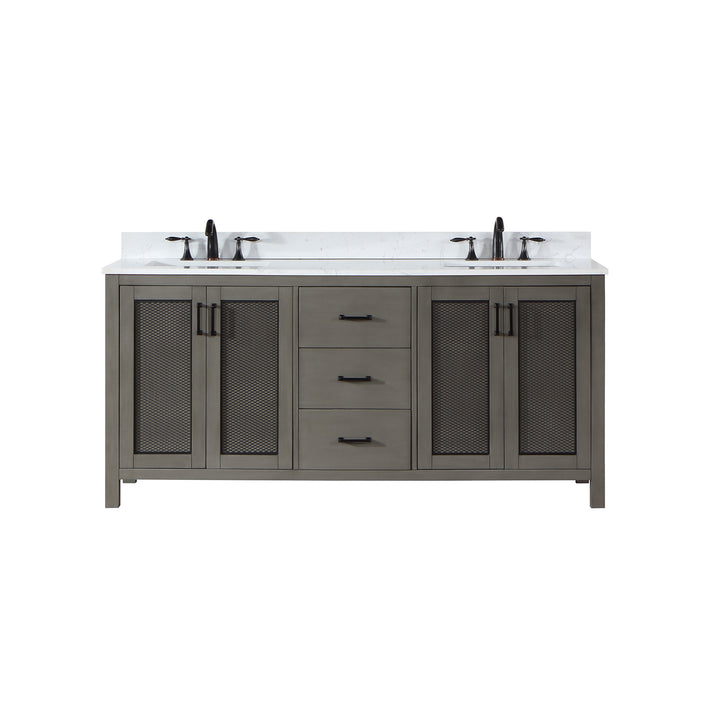 Hadiya 72" Double Bathroom Vanity Set
