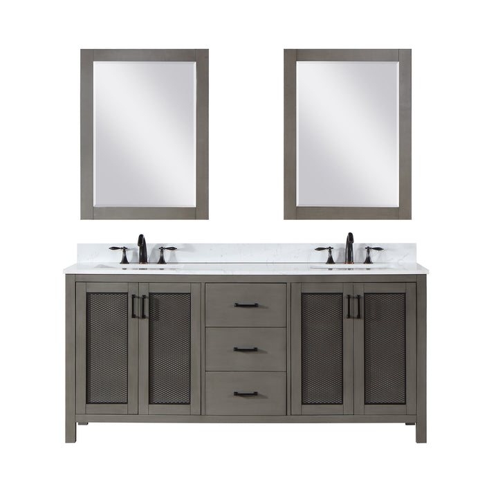 Hadiya 72" Double Bathroom Vanity Set