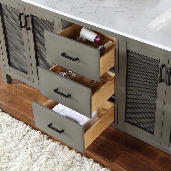 Hadiya 72" Double Bathroom Vanity Set