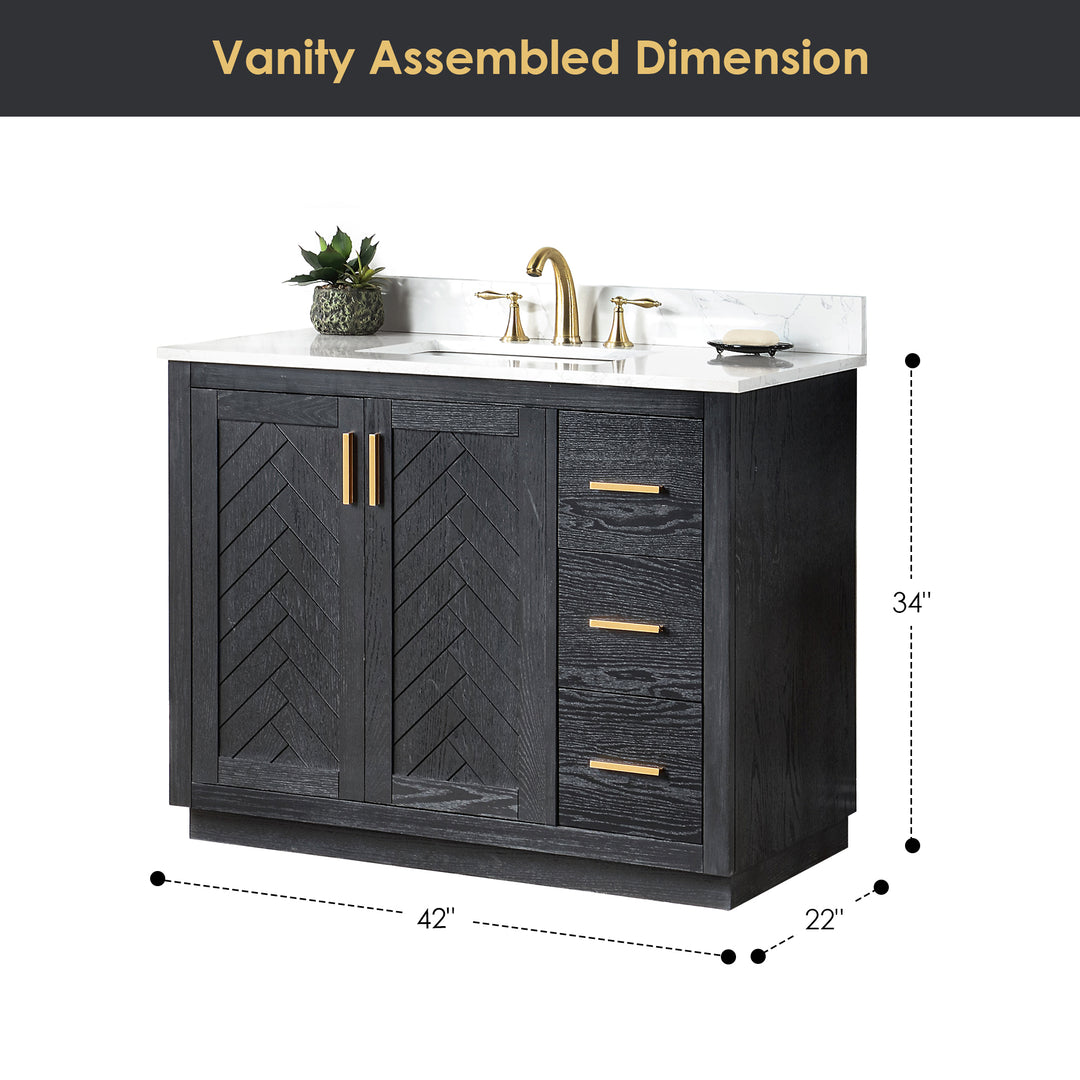 Gazsi 42" Single Bathroom Vanity Set