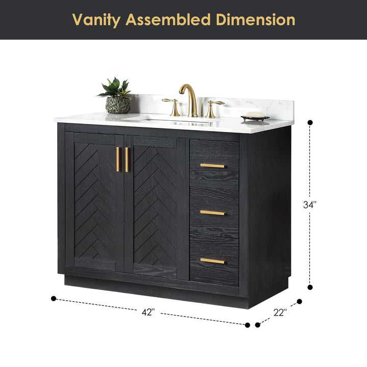 Gazsi 42" Single Bathroom Vanity Set