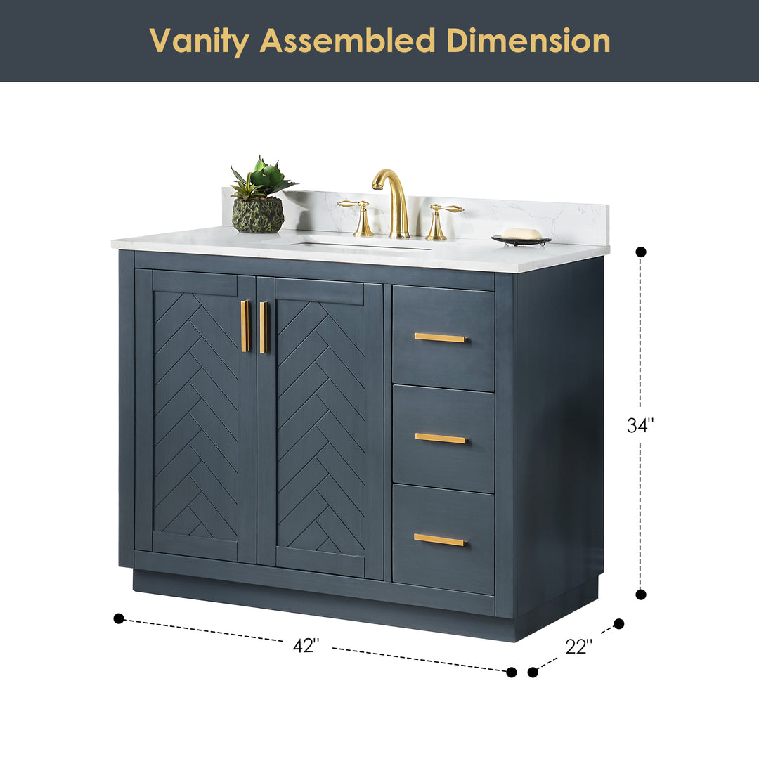 Gazsi 42" Single Bathroom Vanity Set