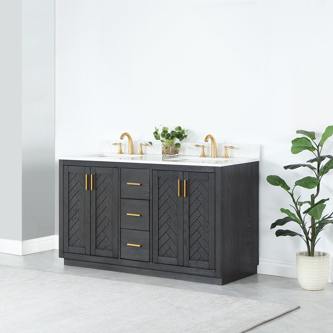Gazsi 60" Double Bathroom Vanity Set