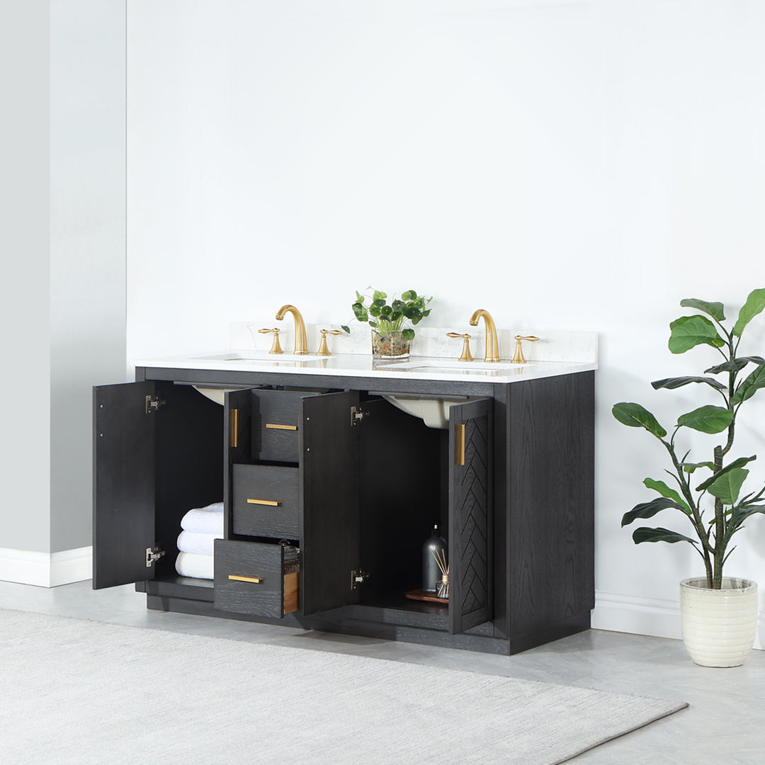 Gazsi 60" Double Bathroom Vanity Set