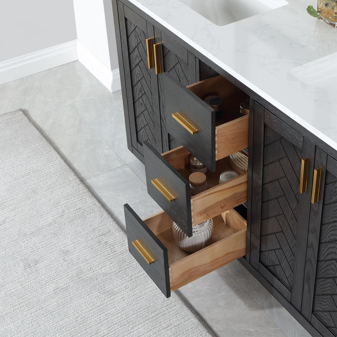 Gazsi 60" Double Bathroom Vanity Set