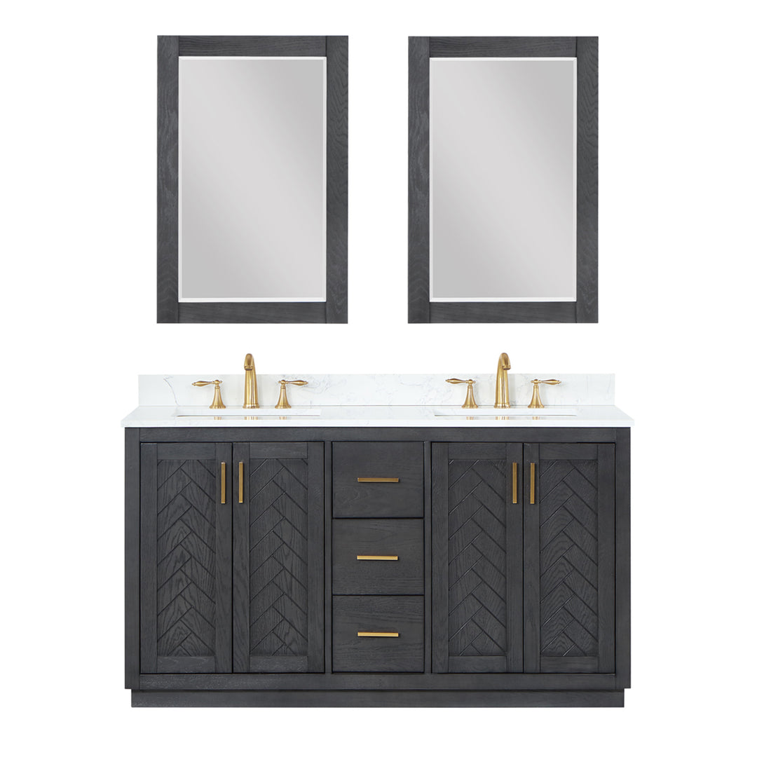 Gazsi 60" Double Bathroom Vanity Set