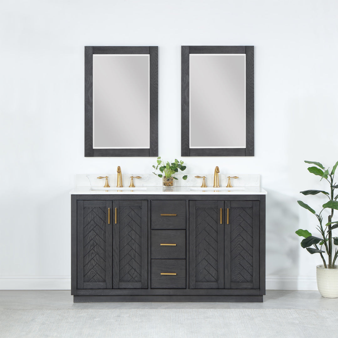 Gazsi 60" Double Bathroom Vanity Set