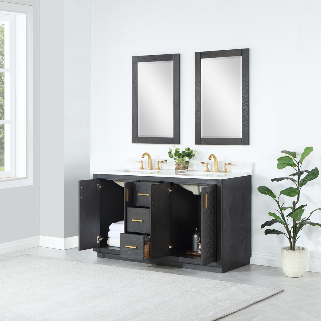 Gazsi 60" Double Bathroom Vanity Set
