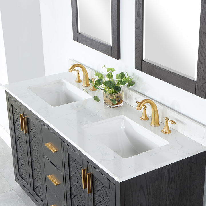 Gazsi 60" Double Bathroom Vanity Set
