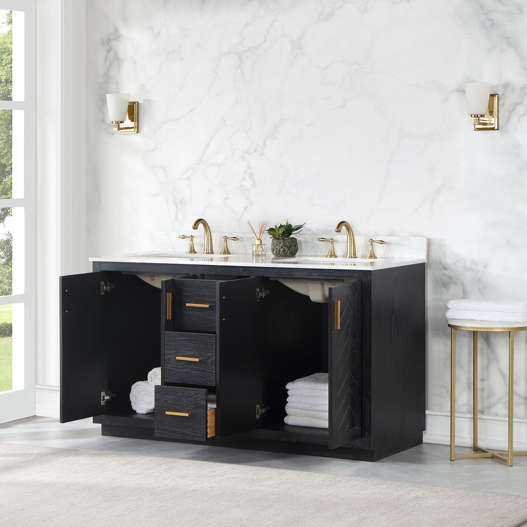 Gazsi 60" Double Bathroom Vanity Set