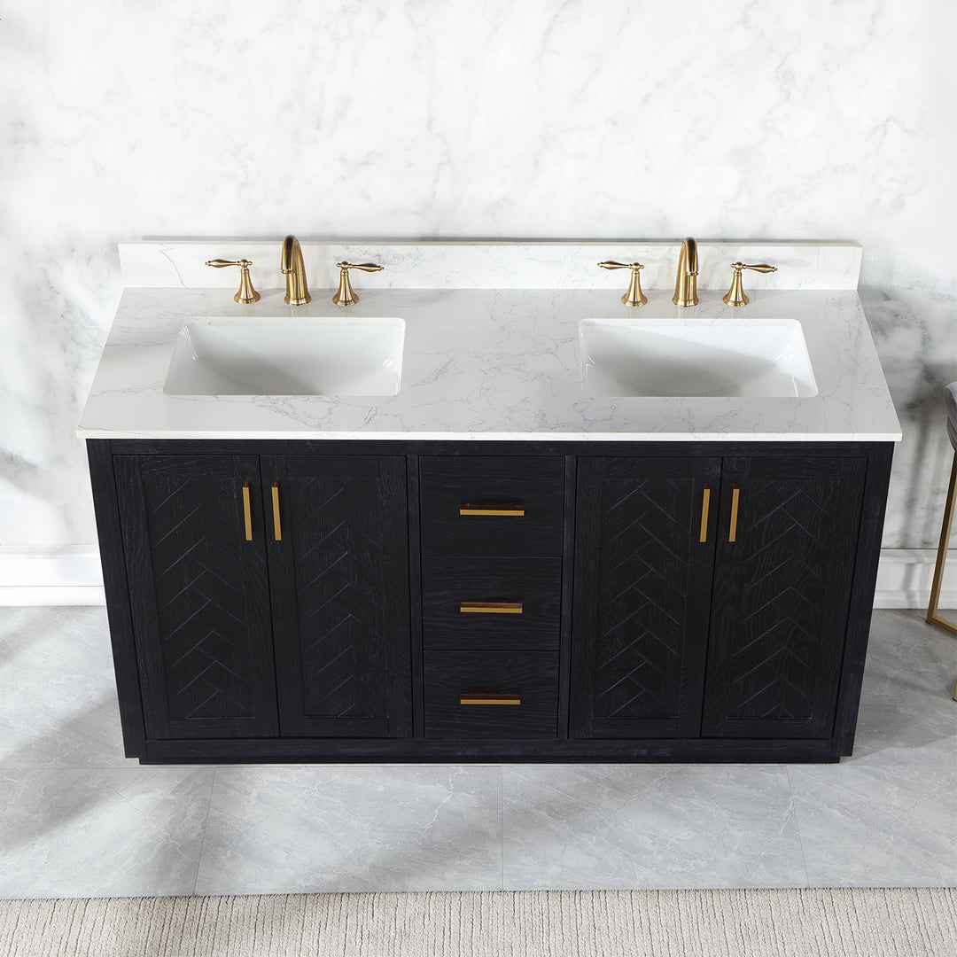 Gazsi 60" Double Bathroom Vanity Set