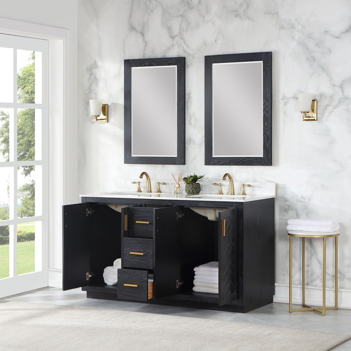 Gazsi 60" Double Bathroom Vanity Set
