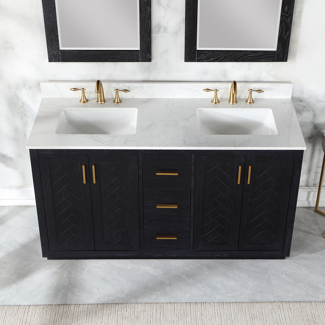 Gazsi 60" Double Bathroom Vanity Set