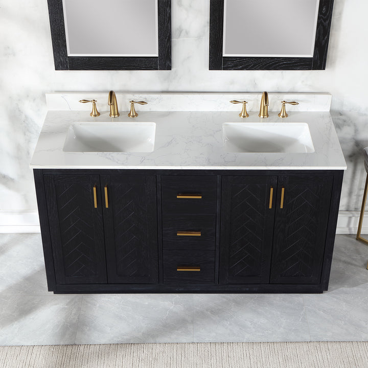 Gazsi 60" Double Bathroom Vanity Set