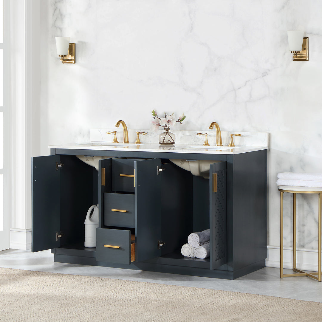 Gazsi 60" Double Bathroom Vanity Set