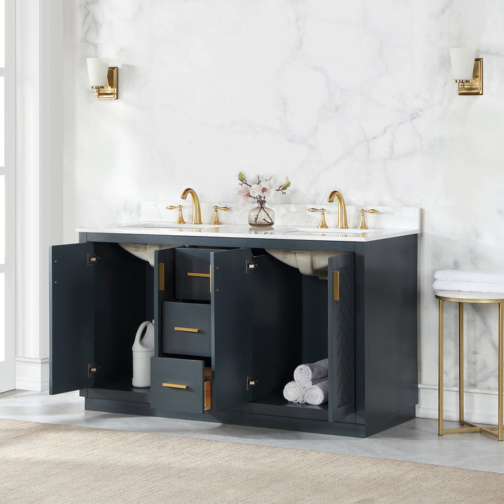 Gazsi 60" Double Bathroom Vanity Set