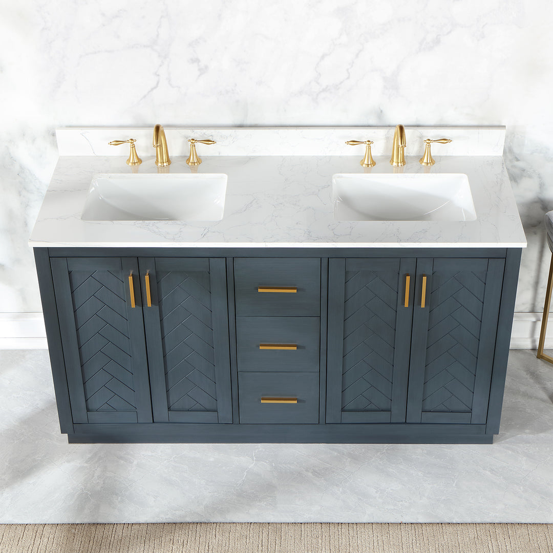 Gazsi 60" Double Bathroom Vanity Set