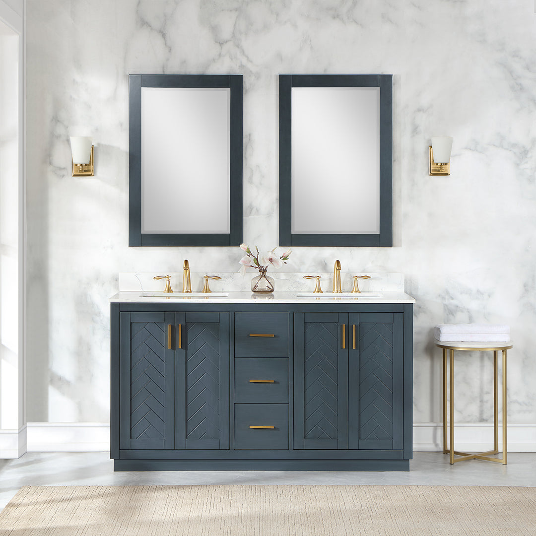 Gazsi 60" Double Bathroom Vanity Set