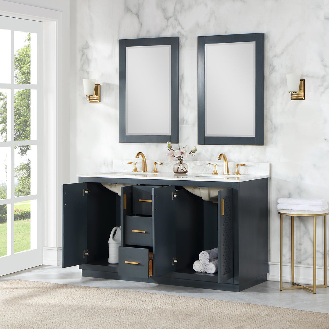 Gazsi 60" Double Bathroom Vanity Set