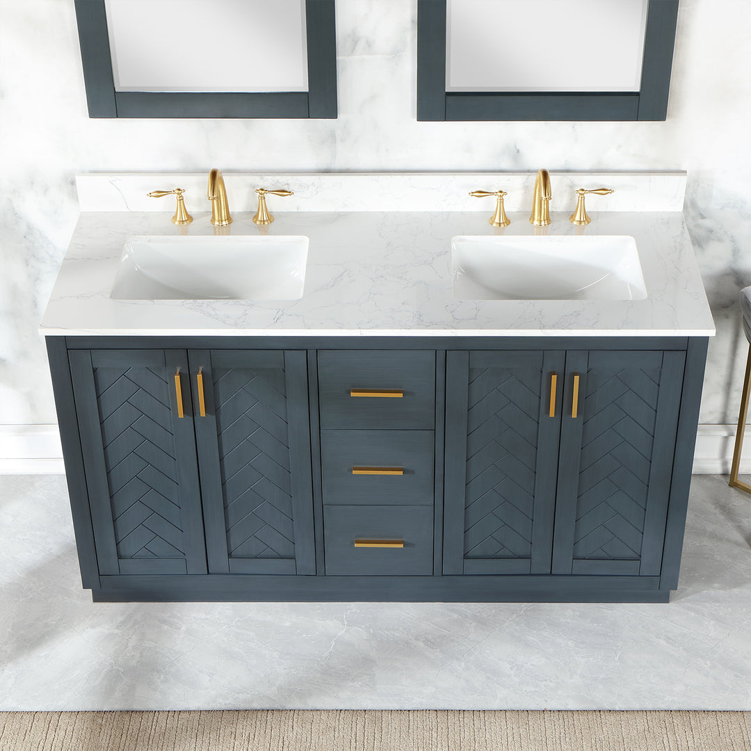 Gazsi 60" Double Bathroom Vanity Set