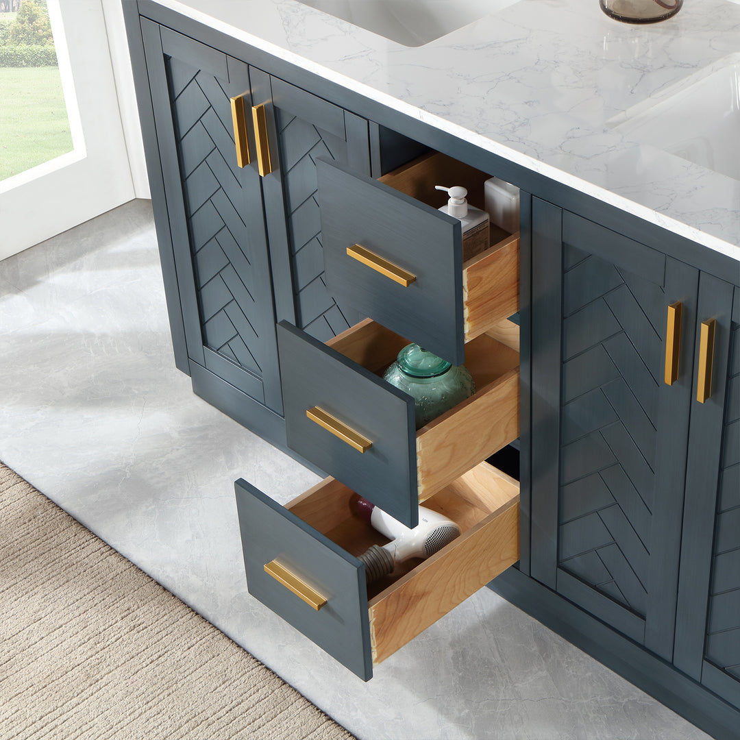 Gazsi 60" Double Bathroom Vanity Set