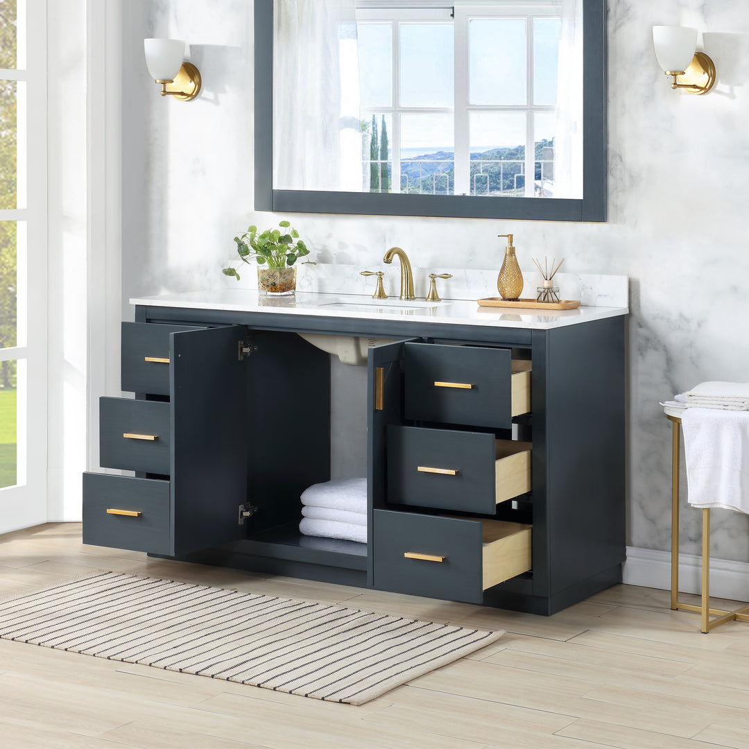 Gazsi 60" Single Bathroom Vanity Set