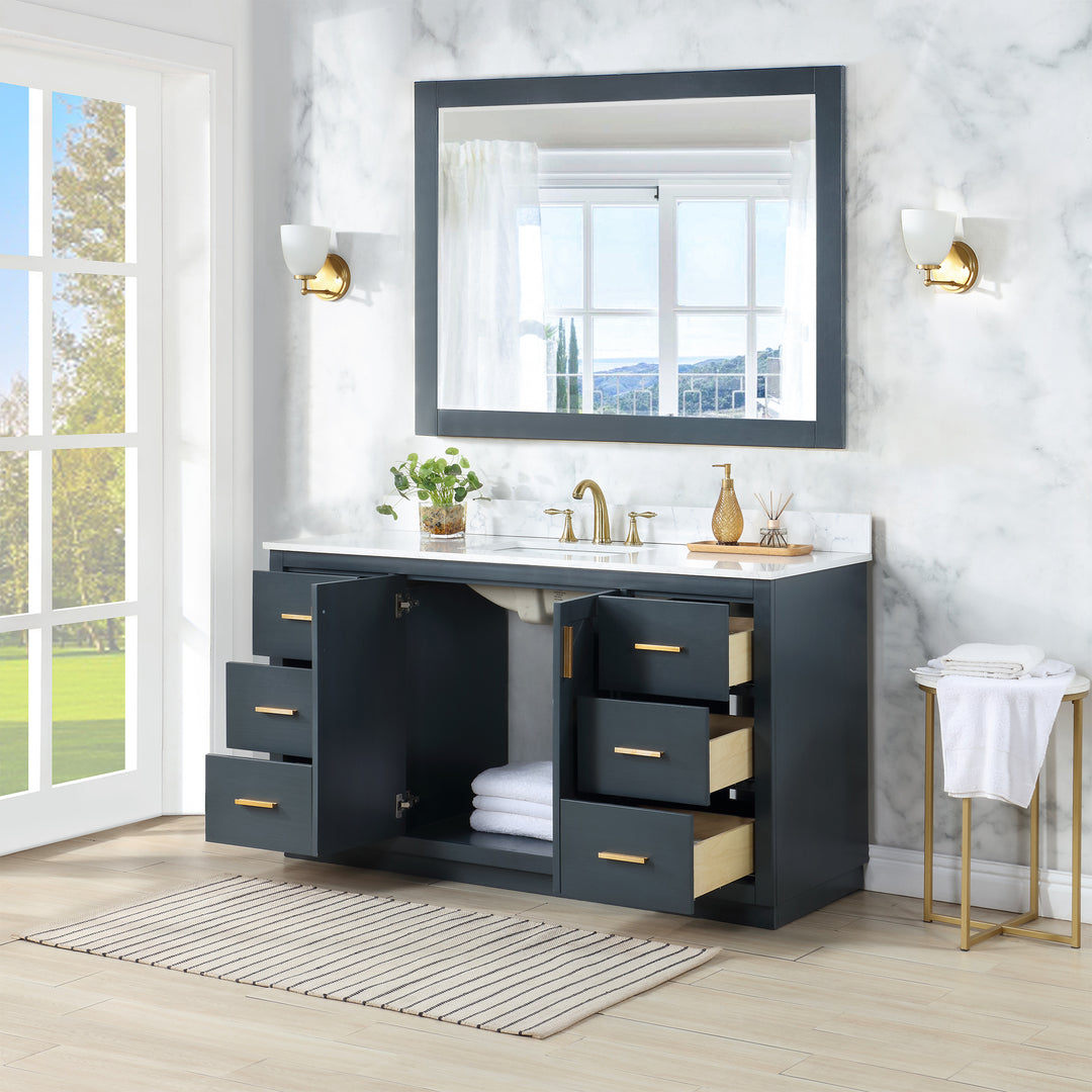 Gazsi 60" Single Bathroom Vanity Set