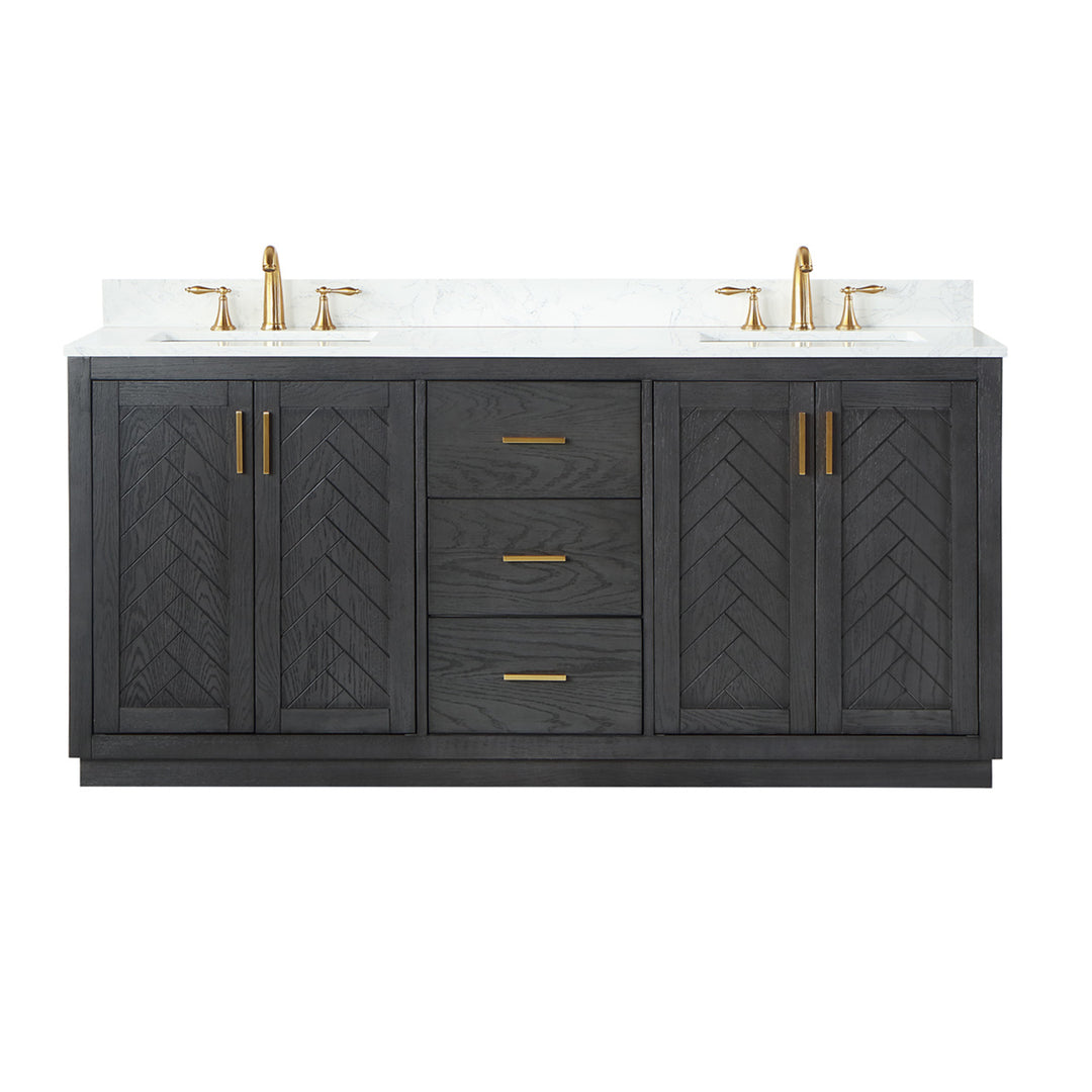 Gazsi 72" Double Bathroom Vanity Set