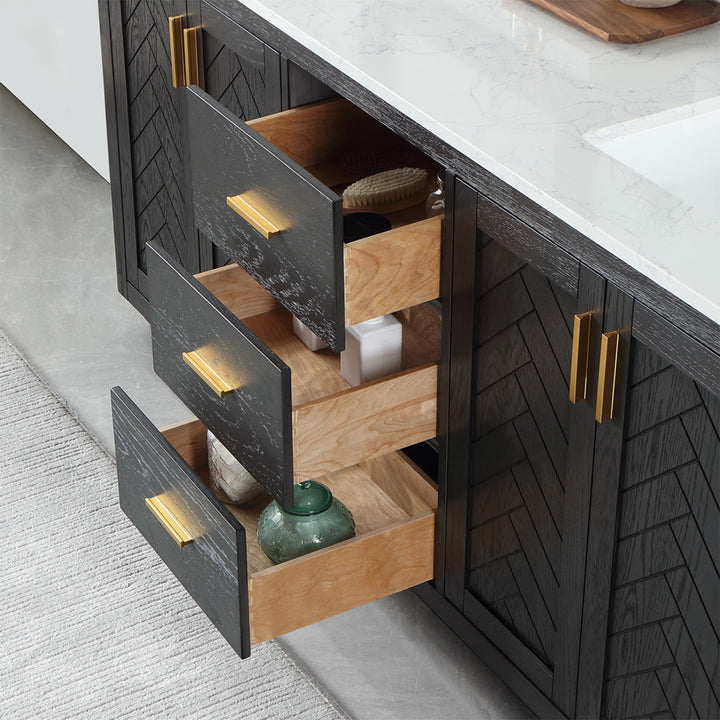 Gazsi 72" Double Bathroom Vanity Set