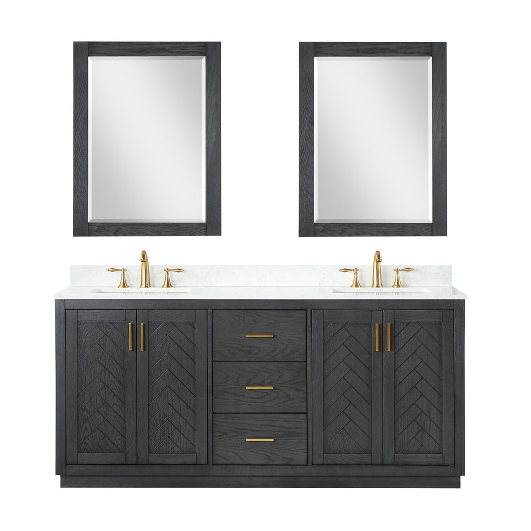 Gazsi 72" Double Bathroom Vanity Set