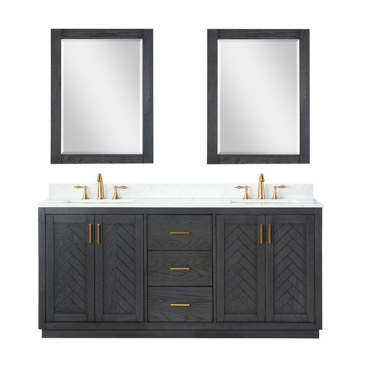 Gazsi 72" Double Bathroom Vanity Set