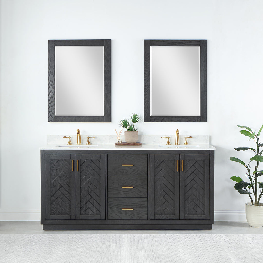 Gazsi 72" Double Bathroom Vanity Set