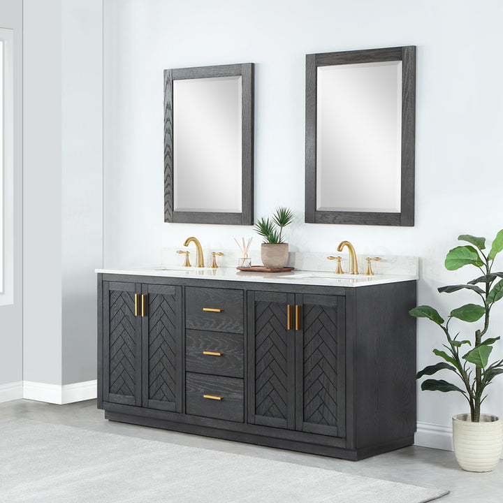 Gazsi 72" Double Bathroom Vanity Set