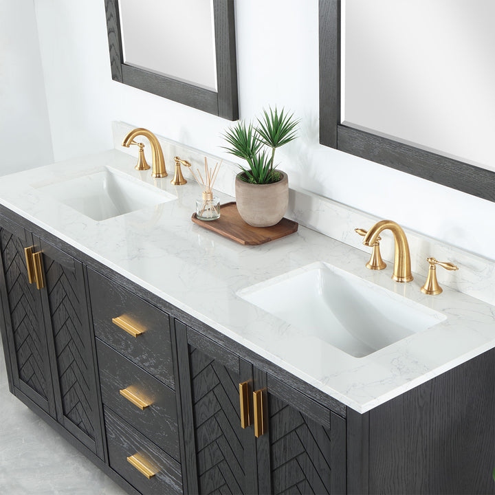 Gazsi 72" Double Bathroom Vanity Set