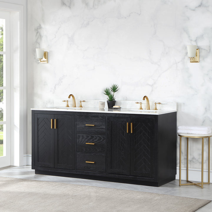 Gazsi 72" Double Bathroom Vanity Set