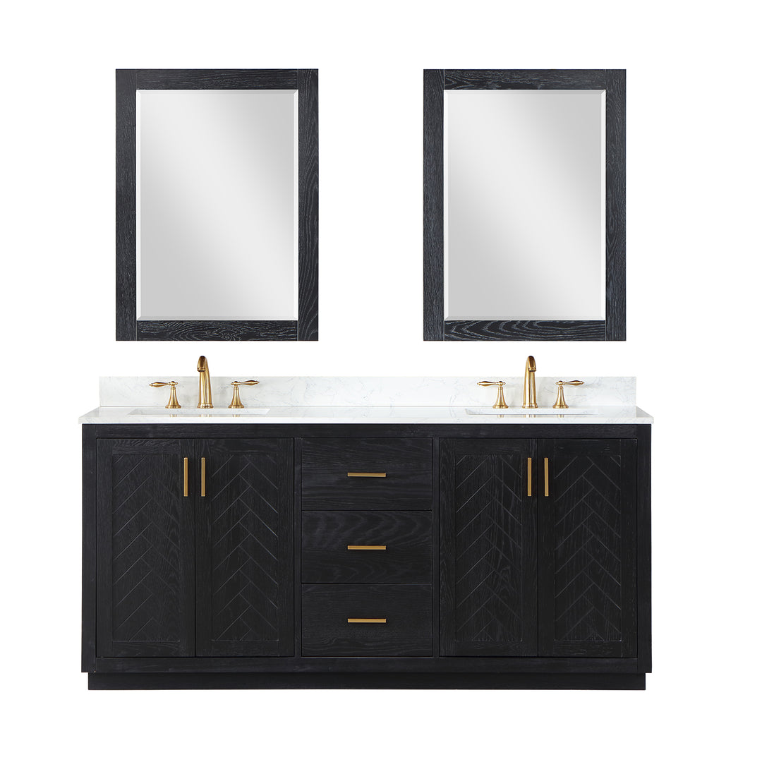 Gazsi 72" Double Bathroom Vanity Set