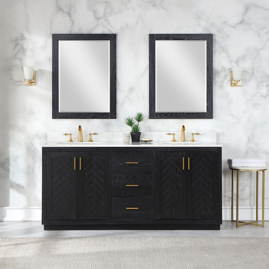 Gazsi 72" Double Bathroom Vanity Set