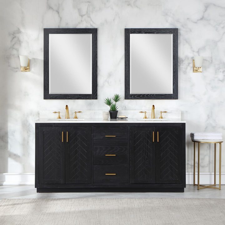 Gazsi 72" Double Bathroom Vanity Set