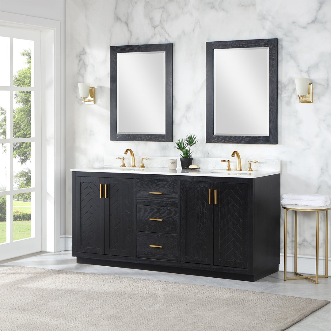 Gazsi 72" Double Bathroom Vanity Set