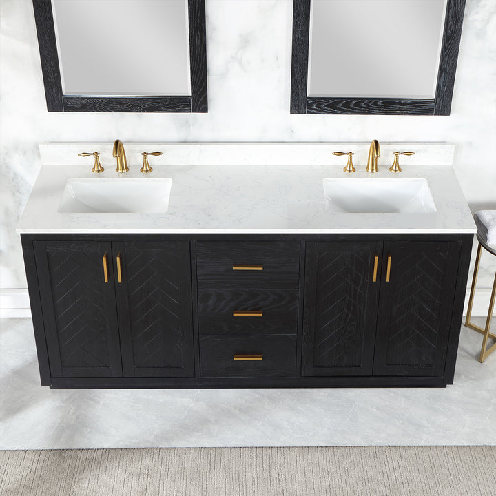 Gazsi 72" Double Bathroom Vanity Set