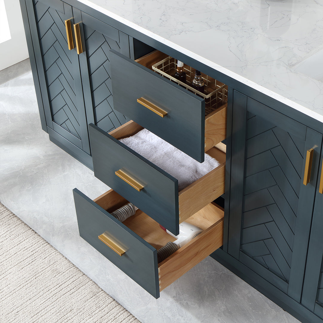 Gazsi 72" Double Bathroom Vanity Set